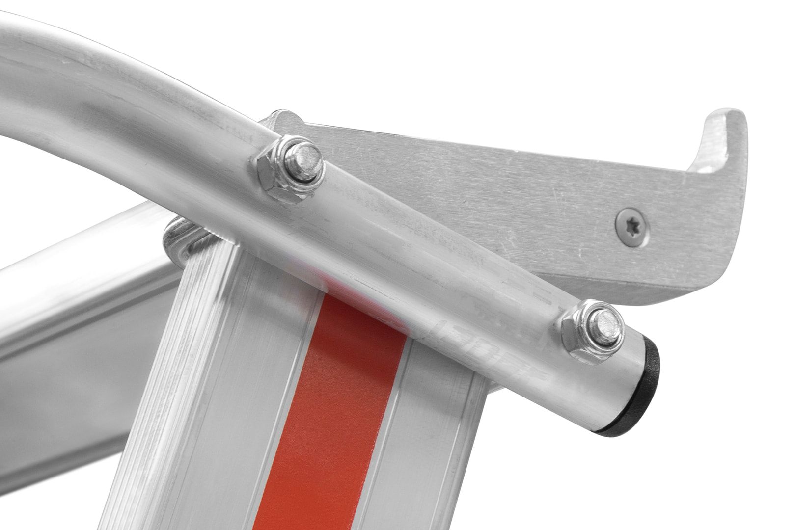 Plattformleiter mit kurzem Handlauf, Alu, vier schwenkbare Federrollen, Rutschhemmung R11, Leiterlänge 1.950 mm, 4 Stufen, Traglast 150 kg, Hymer