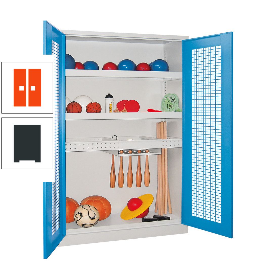 Sportschrank - Vollblechtüren - Variante 2 - 1.950x1.200x500 mm (HxBxT) - anthrazitgrau