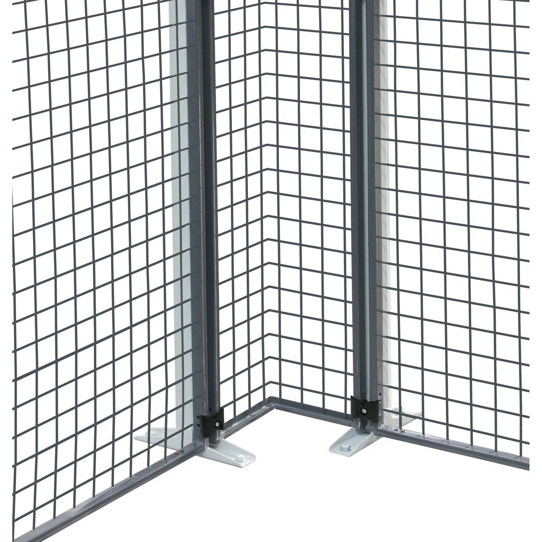 Maschinen Schutzgitter - Hallentrennwand - Sicherheitszaun - Tür - 108 m - 2.200 x 33.400 x 21.400 mm (HxBxT) - enzianblau