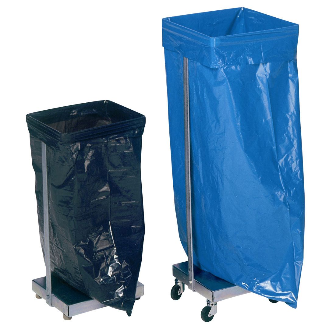 Müllsackständer - für 120 l Säcke - fahrbar - 985 x 330 x 370 mm (HxBxT) - Stahl