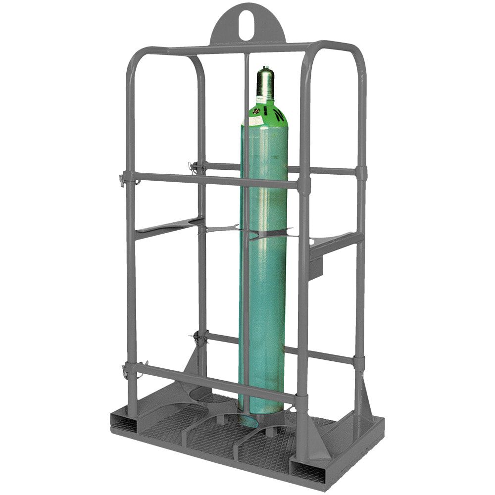 Eichinger Gasflaschen-Transportgestell, 4 Flaschen mit 250 mm Durchmesser, geeignet für Stapler und Kran, Farbe: anthrazitgrau