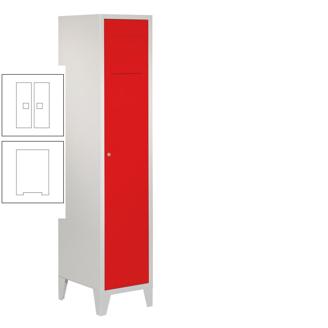 Wäschesammelschrank - 1.850 x 400 x 500 mm (HxBxT) - Füße - Drehriegel - anthrazitgrau