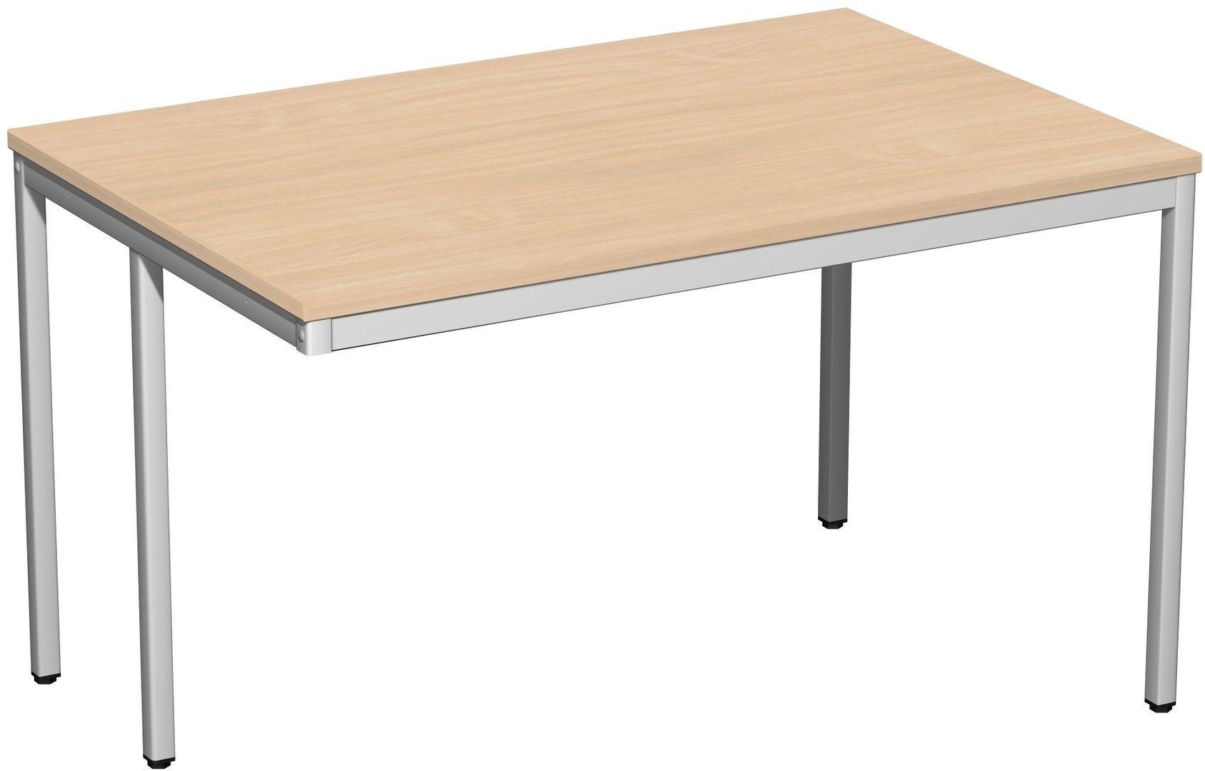 Schreibtisch - 4-Fuß Eco - Bürotisch - 720 x 1.000 x 800 mm (HxBxT) - Gestell lichtgrau - Ahorn