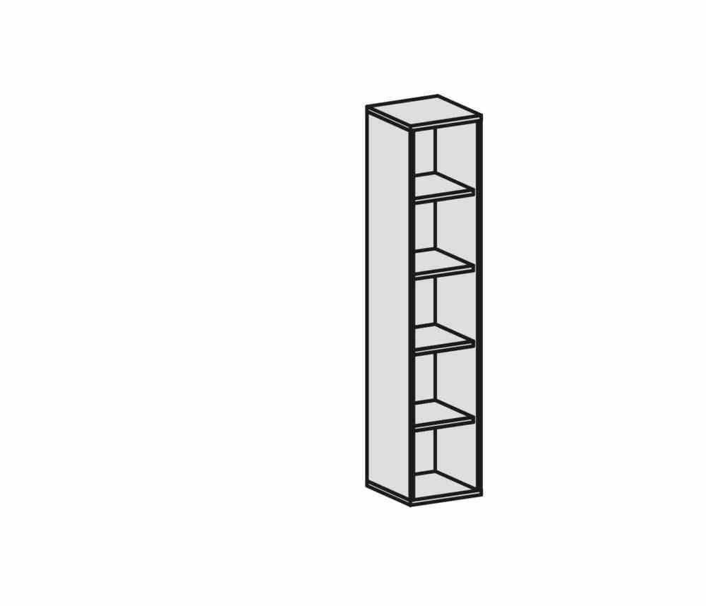 Büroregal, 5 Ordnerhöhen, modular, Metallsockel/Standfüße, Dreischicht-Feinspan, Einlegeboden, 1.920 x 1.000 x 425 mm (HxBxT), Dekor Ahorn