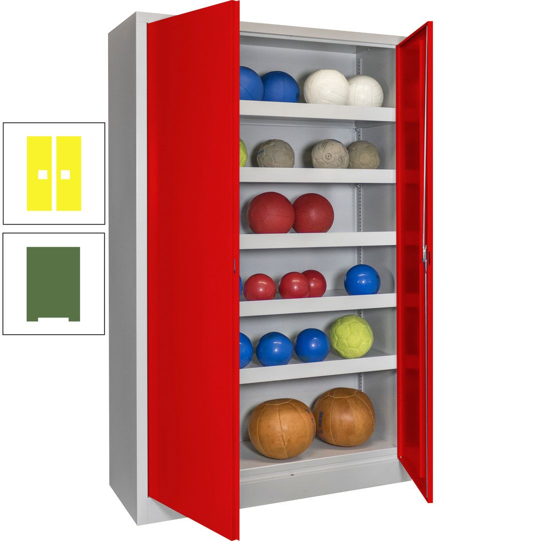 Ballschrank - Vollblechtüren - 5 Böden - 1.950x1.200x500 mm (HxBxT) - anthrazitgrau