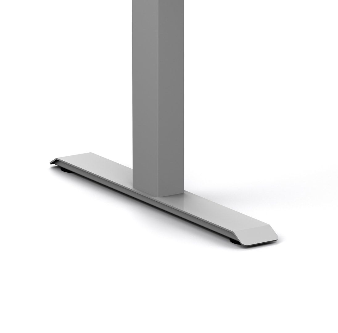 Eckschreibtisch, Ecke links, Elevate Basic, elektronisch höhenverstellbar, 730 - 1.230 x 1.800 x 1.000 mm (HxBxT), Gestell anthrazit, Dekor Ahorn