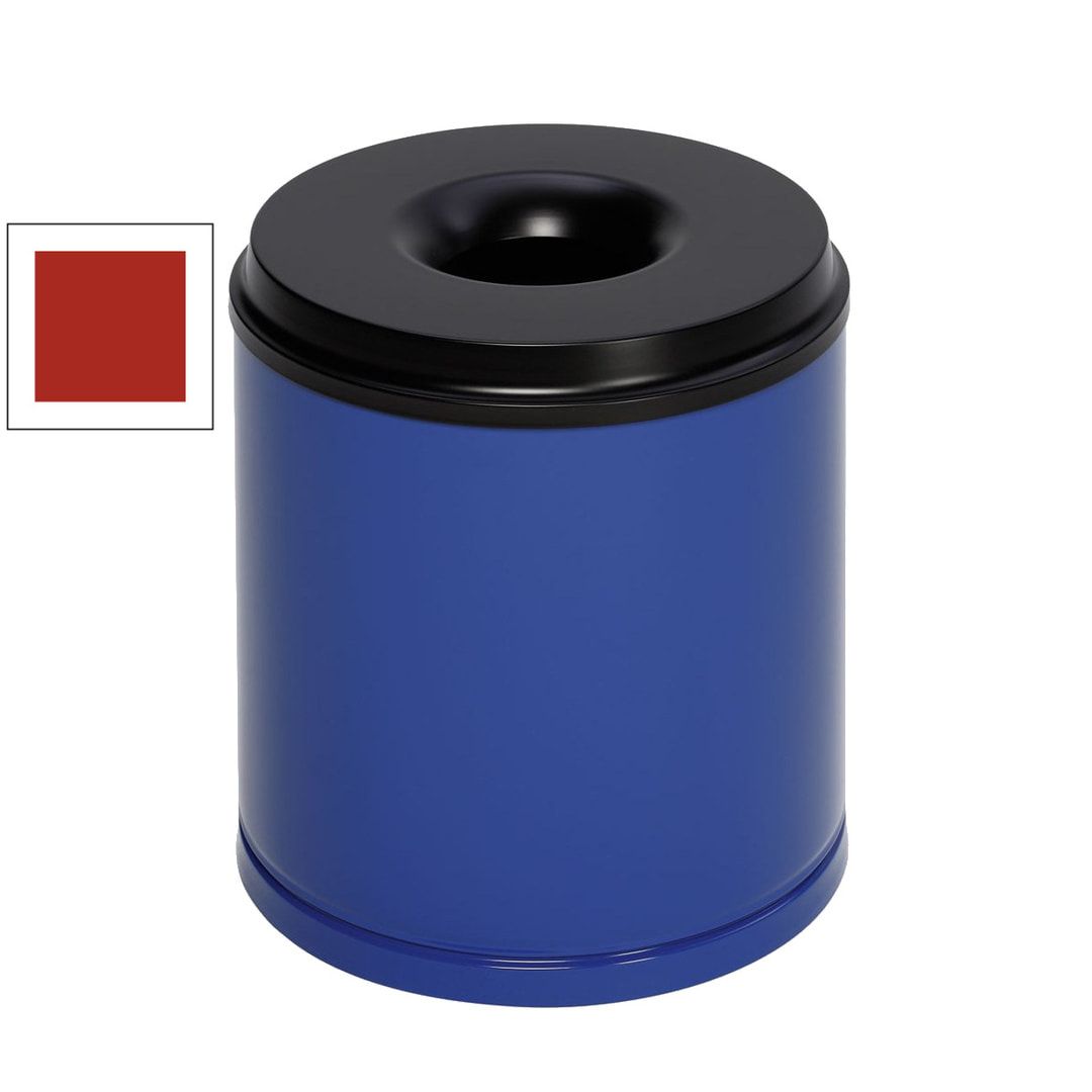 Edelstahl Papierkorb - feuersicher - Volumen 30 l - 390 x 375 x 375 mm (HxBxT) - 5 kg