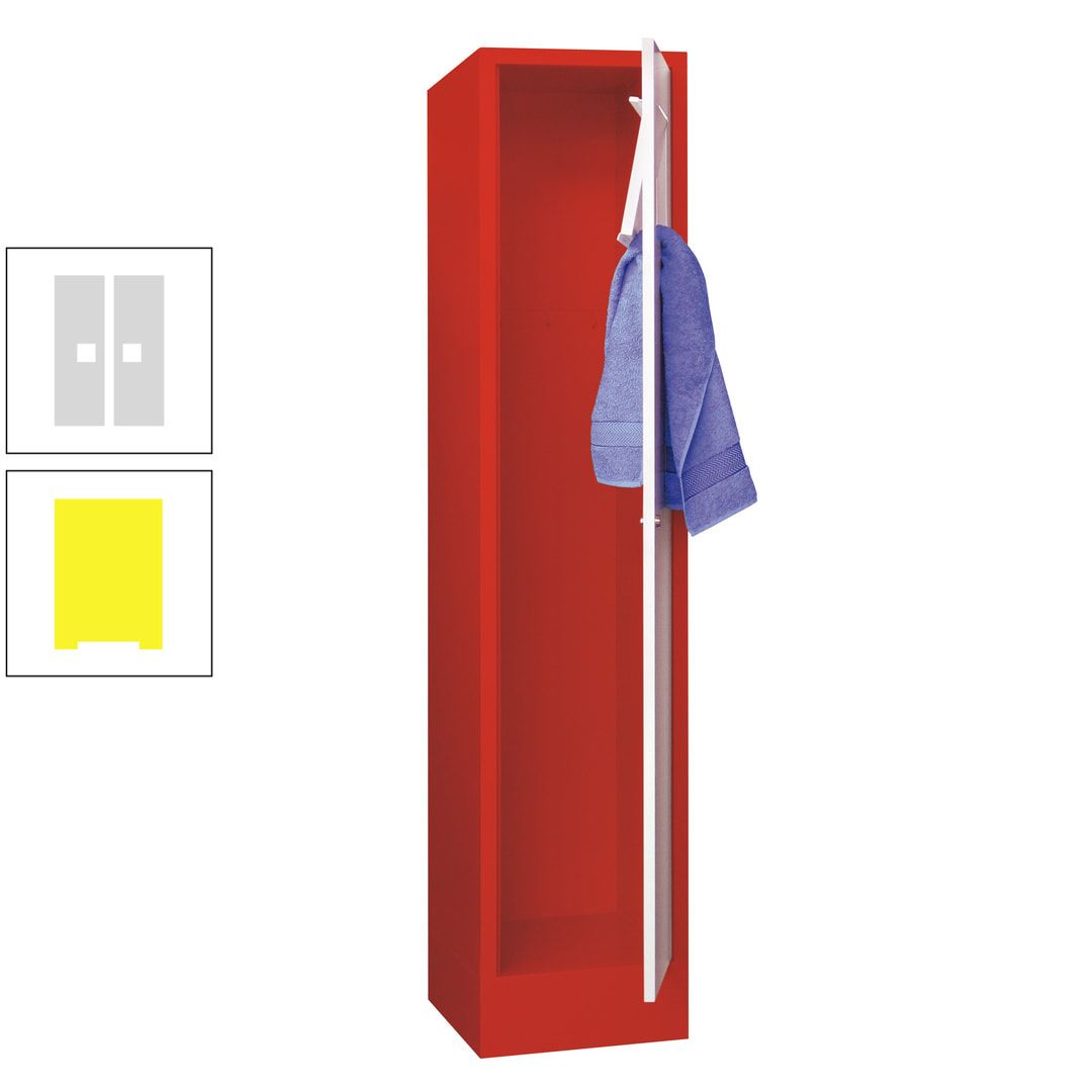 Wäschesammelschrank - 1.850 x 400 x 500 mm (HxBxT) - Sockel - Drehriegel - anthrazitgrau