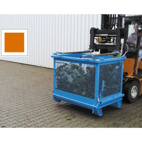BAUER Gitter-Klappbodenbehälter - 1.000 l Volumen - 500 kg - Drahtgitterbox - feuerrot