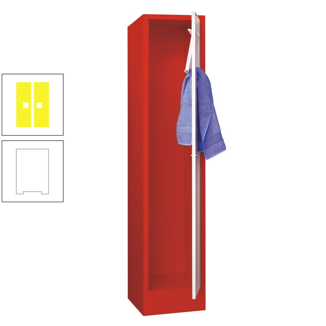 Wäschesammelschrank - 1.850 x 400 x 500 mm (HxBxT) - Sockel - Drehriegel - anthrazitgrau