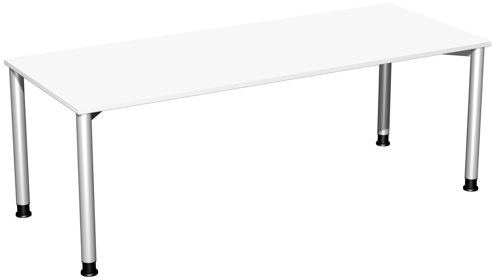 Schreibtisch - 4-Fuß Flex - Bürotisch - Höhe 680-800 mm - 1.000 x 800 mm (BxT) - Gestell anthrazit - Ahorn