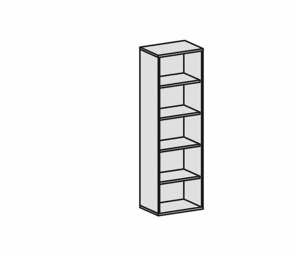 Büroregal, 5 Ordnerhöhen, modular, Metallsockel/Standfüße, Dreischicht-Feinspan, Einlegeboden, 1.920 x 1.000 x 425 mm (HxBxT), Dekor Ahorn