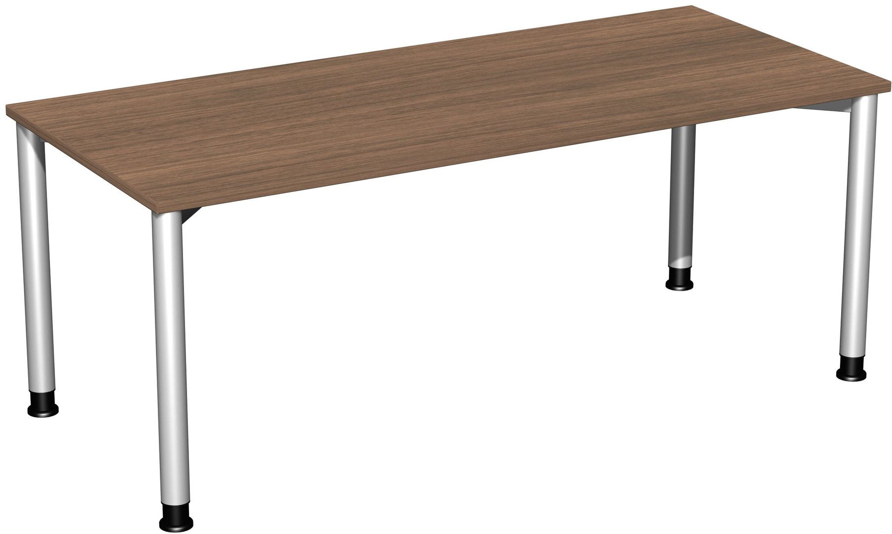 Schreibtisch - 4-Fuß Flex - Bürotisch - Höhe 680-800 mm - 1.000 x 800 mm (BxT) - Gestell anthrazit - Ahorn