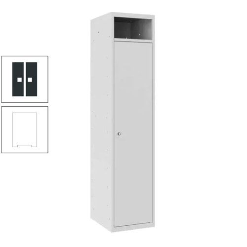 Wäschesammelschrank, Wäscheschrank, Einwurfschlitz, Zylinderschloss, 1.800 x 400 x 500 mm (HxBxT), Korpus anthrazitgrau, Front anthrazitgrau