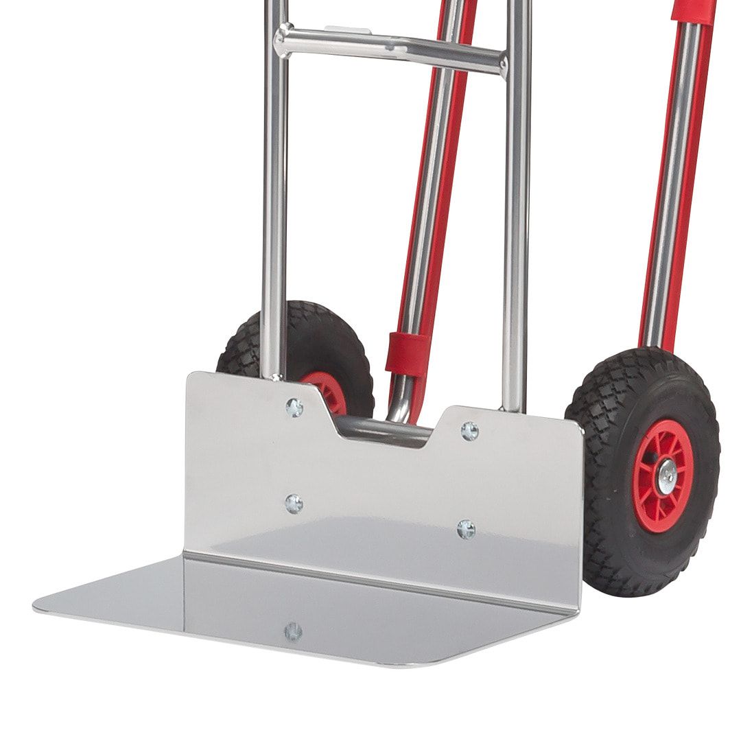 Fetra - Alukarre - 200 kg - Schaufel 480 x 300 mm (BxT) - Kunststoff-Gleitkufen - Luftbereifung