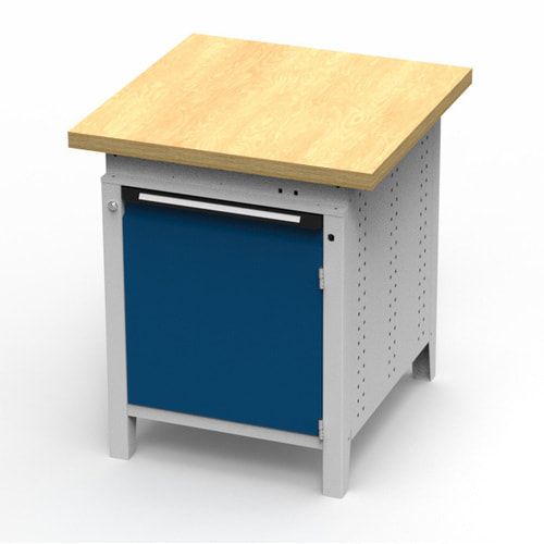 OTTOKIND Werkbank - Arbeitsplatte bündig - 850 x 605 x 750 mm (HxBxT) - Schrank - lichtgrau