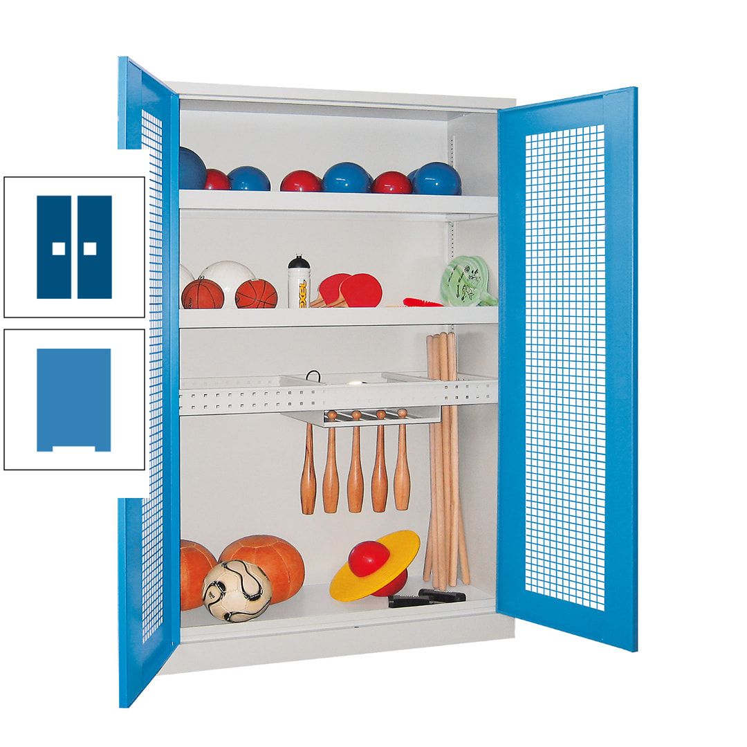 Sportschrank - Vollblechtüren - Variante 2 - 1.950x1.200x500 mm (HxBxT) - anthrazitgrau
