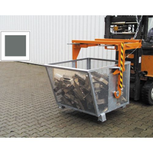 BAUER Gitterbehälter für Kipptraverse - 900 l Volumen - Tragkraft 500 kg - feuerrot
