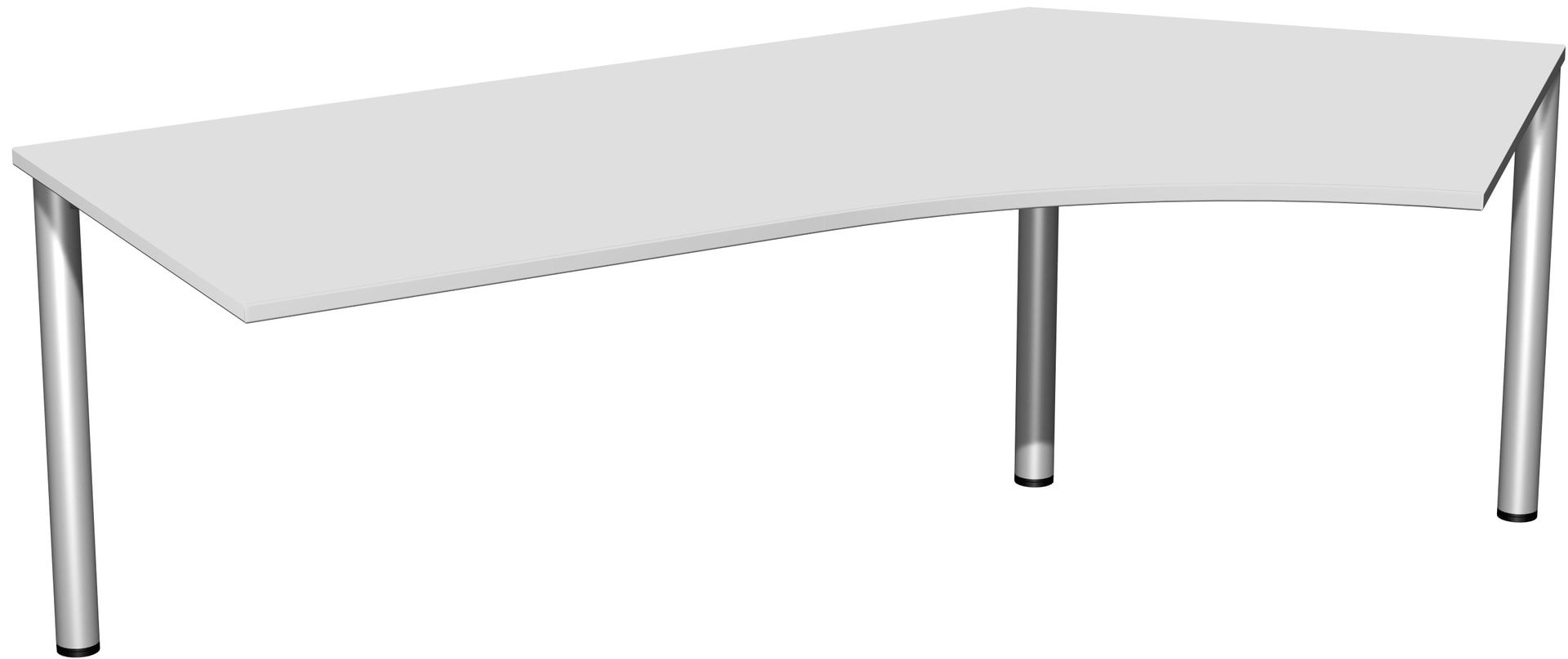 Winkel-Schreibtisch - Winkel rechts - 4-Fuß Flex - 720 x 2.166 x 1.130 mm (HxBxT) - Gestell anthrazit - Ahorn