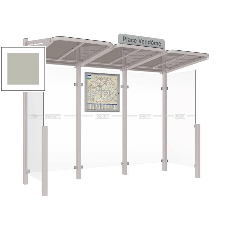 Buswartehalle - Unterstand - modular - Fahrplankasten - Haltestellenschild - Seitenwände - 2.200 x 3.000 x 1.500 mm (HxBxT) - enzianblau