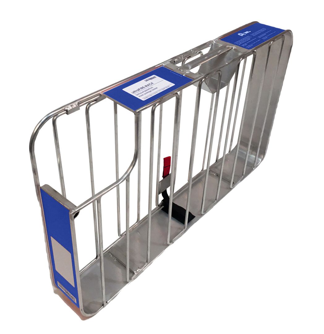 ultraMEDIC Schlauchpaketkorb, für B-Schläuche, Schlauchtragekorb, 510 x 870 x 150 mm (HxBxT), individuelle Kennzeichnung, Farbe blau