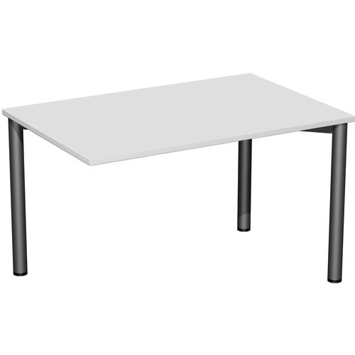 Schreibtisch - 4-Fuß Flex - Bürotisch - 720 x 1.000 x 800 mm (HxBxT) - Gestell anthrazit - Ahorn