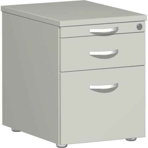 Rollcontainer, 1 Schublade, Hängeregistratur, Utensilienfach, Zentralverschluss, 565 x 438 x 600 mm (HxBxT), Frontfarbe Ahorn, Korpusfarbe Buche