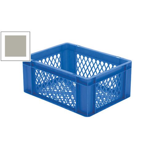 Eurobox - Eurokasten - Volumen 15 l - Boden und Wände durchbrochen - 175 x 300 x 400 mm (HxBxT) - VE 4 Stk. - blau