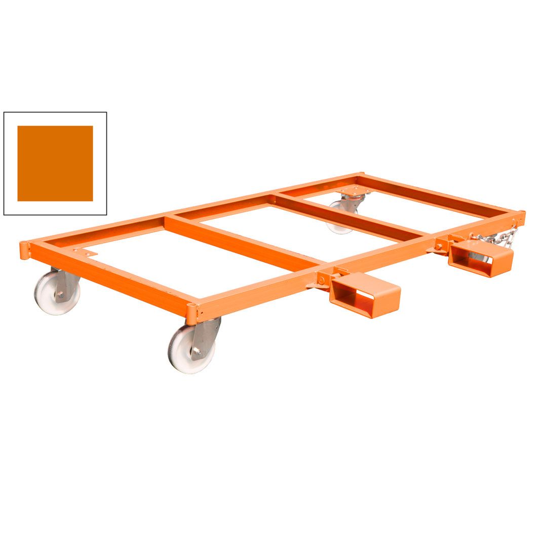 Langgutseitenwagen - Traglast 1.350 kg - Einfahrtaschen klappbar - 730 x 1.300 x 2.070 mm (HxBxT) - feuerrot