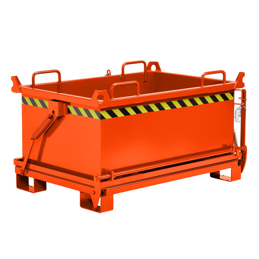 Klappbodenbehälter - 1.000 l Volumen - Traglast 1.250 kg - 2-fach stapelbar - kranbar - enzianblau