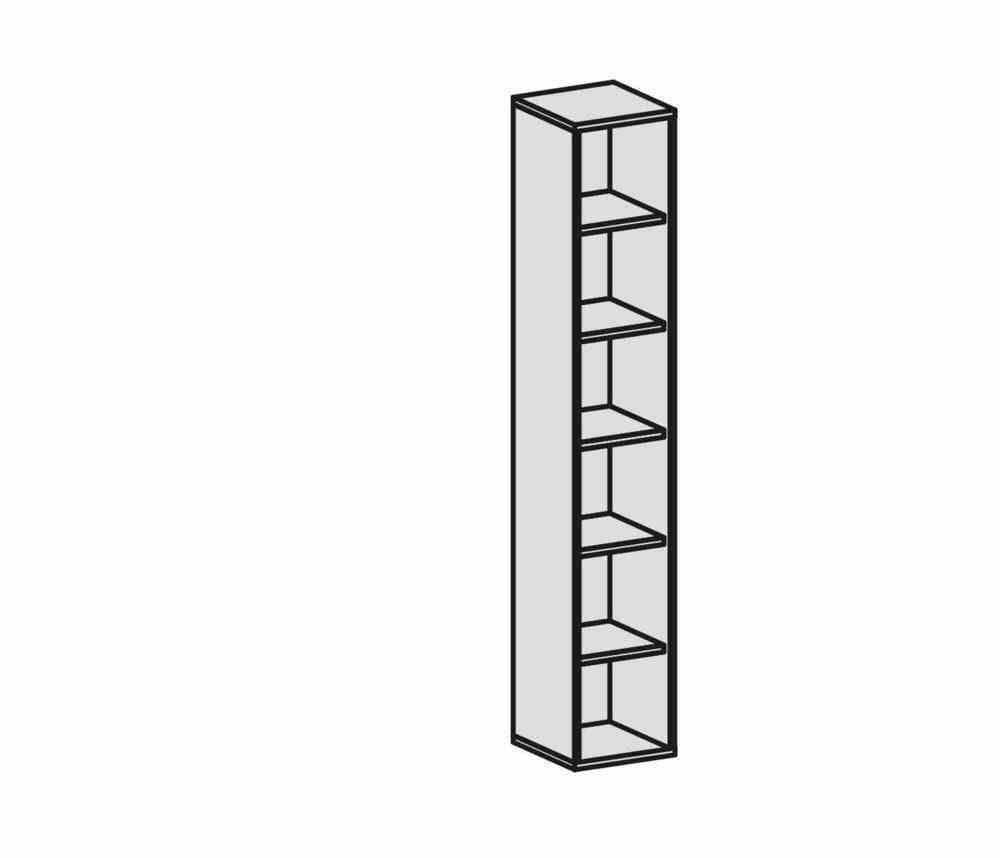 Büroregal, 6 Ordnerhöhen, Metallsockel/Standfüße, Dreischicht-Feinspan, 10 Einlegeböden, 2.304 x 1.200 x 425 mm (HxBxT), Dekor Ahorn