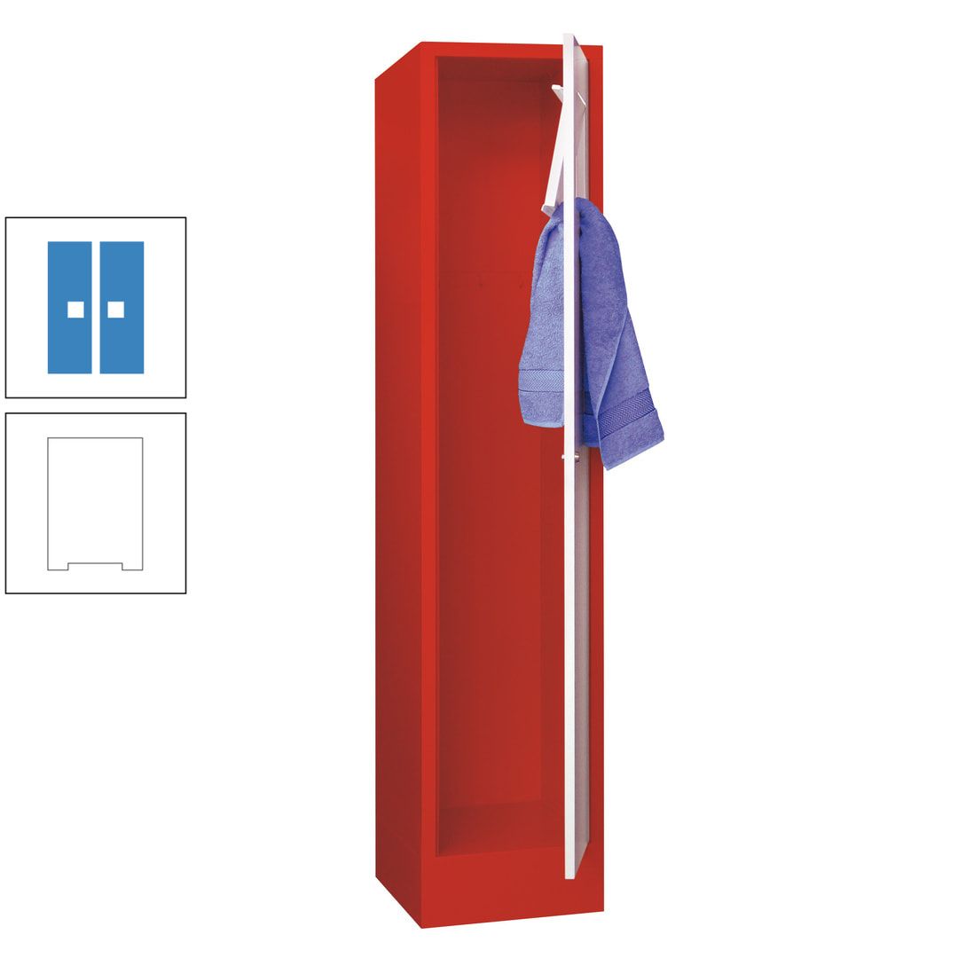 Wäschesammelschrank - 1.850 x 400 x 500 mm (HxBxT) - Sockel - Drehriegel - anthrazitgrau