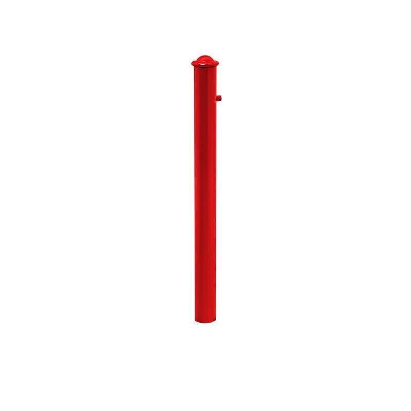 Herausnehmbarer Pfosten mit Helmkopf und Dreikantschloss - 76 x 885 mm (DxH) - Farbe enzianblau