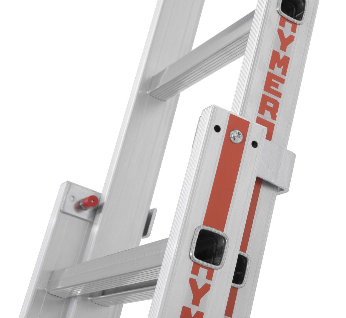 Einhänge-Schiebeleiter, ausziehbar, Aluminium, Länge 2.140 - 3.540 mm, Sprossen 7 x 2 Stk., Traglast 150 kg, Gewicht ca. 8 kg, Hymer