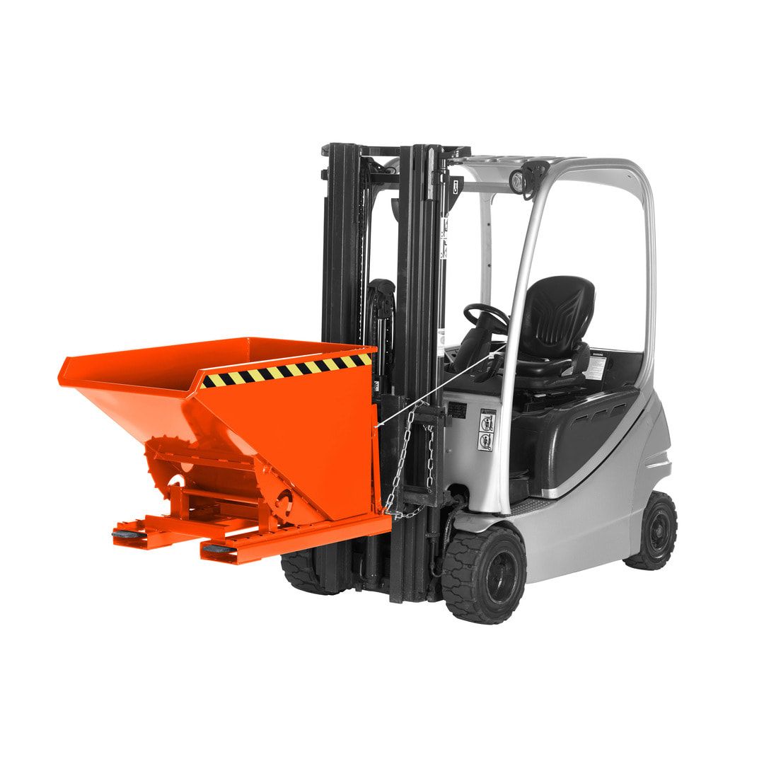 Abrollkipper für Schüttgüter - Volumen 1.200 l - Traglast 1.500 kg - 1.100 x 1.070 x 1.800 mm (HxBxT) - anthrazitgrau