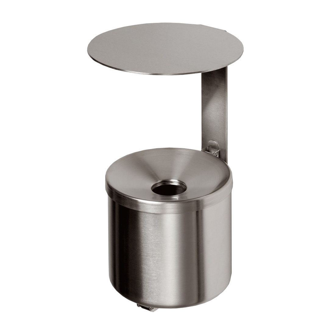 Wandascher - Volumen 0,6 l - 100 x 90 x 120 mm (HxBxT) - Edelstahl