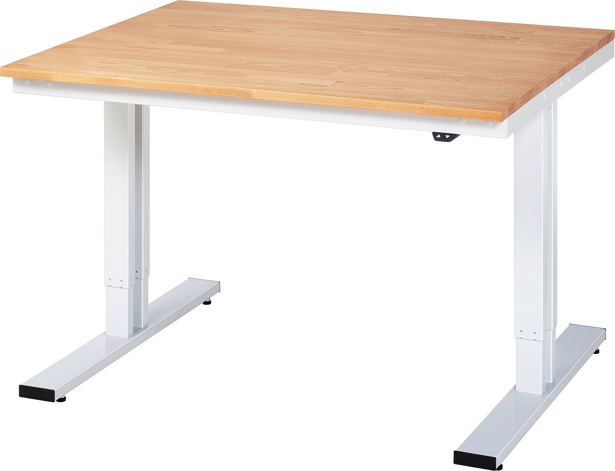 Arbeitstisch - elektrisch höhenverstellbar 720 - 1.120 mm - 1.250 x 1.000 mm (BxT) - Traglast 300 kg - Buche