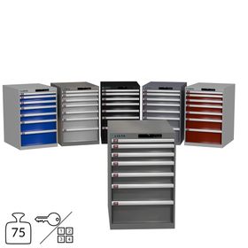 Lista Schubladenschrank - 850x564x725 mm (HxBxT) - 7 Schubladen - 75 kg - 14.404/78.146 - Key oder Code Lock