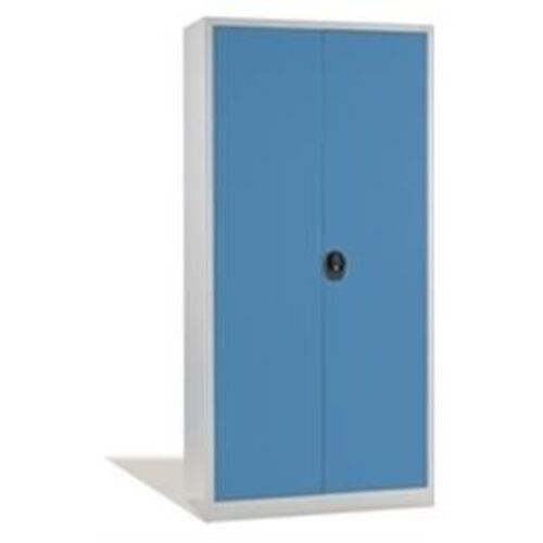C+P Stahl Werkzeugschrank, Materialschrank, abschließbar, 4 Fachböden, Korpusfarbe lichtgrau, Türfarbe lichtblau, 1.950 x 935 x 400 mm (HxBxT)