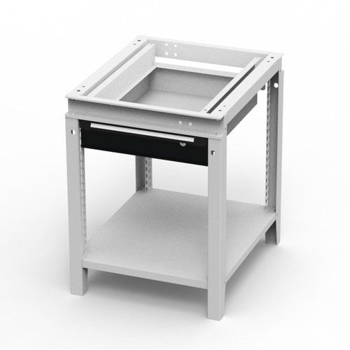 OTTOKIND Werkbank - Arbeitsplatte bündig - 850 x 605 x 750 mm (HxBxT) - Schublade - Ablageboden - lichtgrau