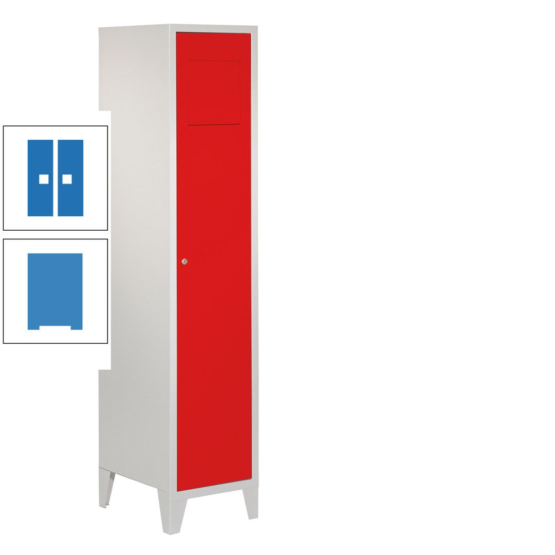 Wäschesammelschrank - 1.850 x 400 x 500 mm (HxBxT) - Füße - Drehriegel - anthrazitgrau