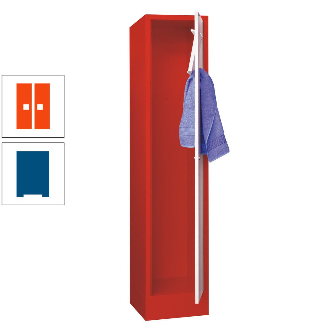Wäschesammelschrank - 1.850 x 400 x 500 mm (HxBxT) - Sockel - Drehriegel - anthrazitgrau