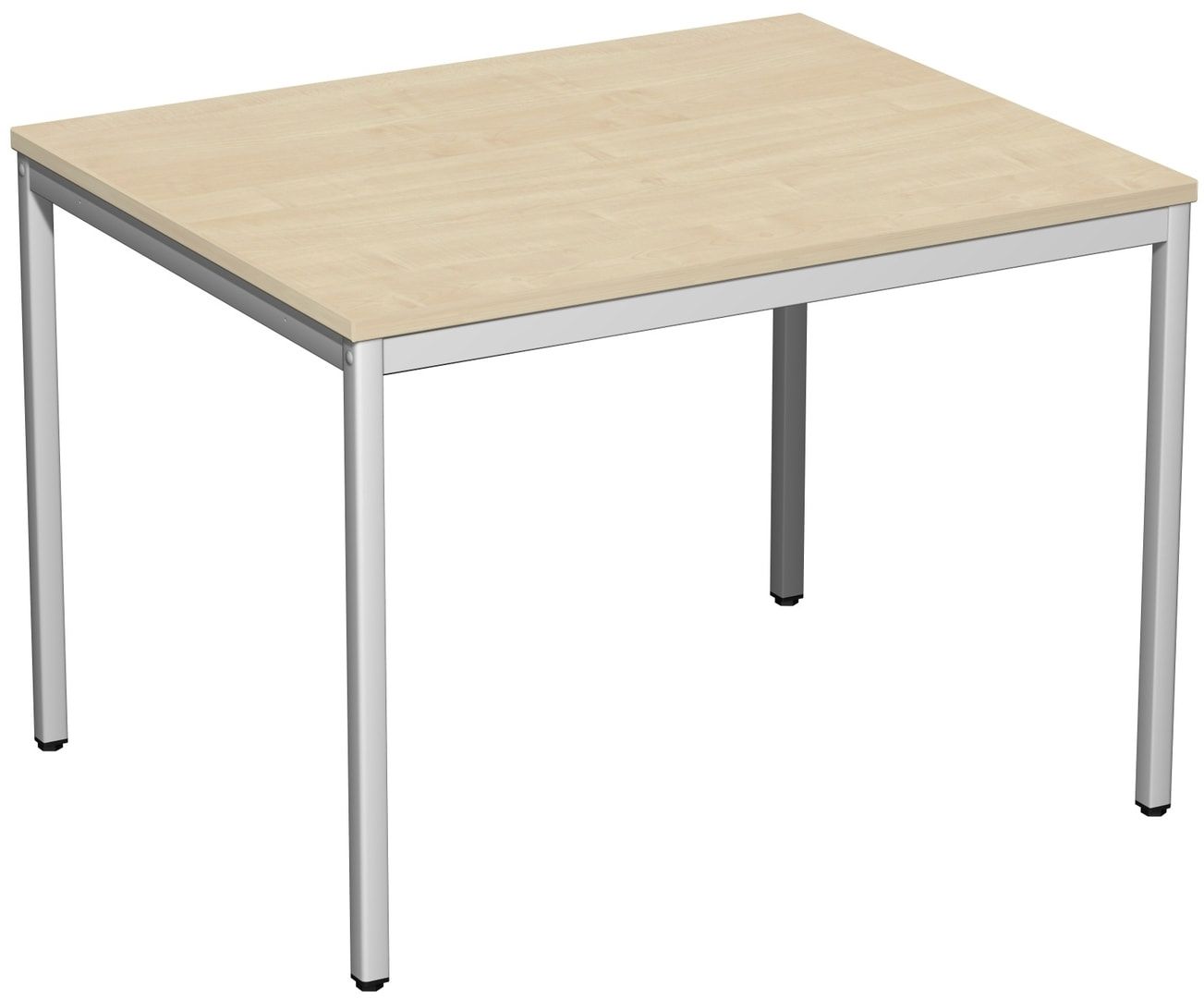Schreibtisch - 4-Fuß Eco - Bürotisch - 720 x 1.000 x 800 mm (HxBxT) - Gestell lichtgrau - Ahorn