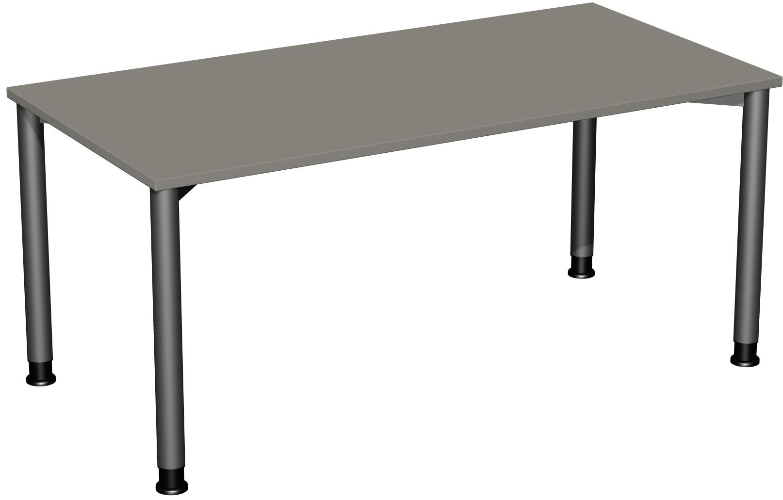 Schreibtisch - 4-Fuß Flex - Bürotisch - Höhe 680-800 mm - 1.200 x 600 mm (BxT) - Gestell anthrazit - Ahorn