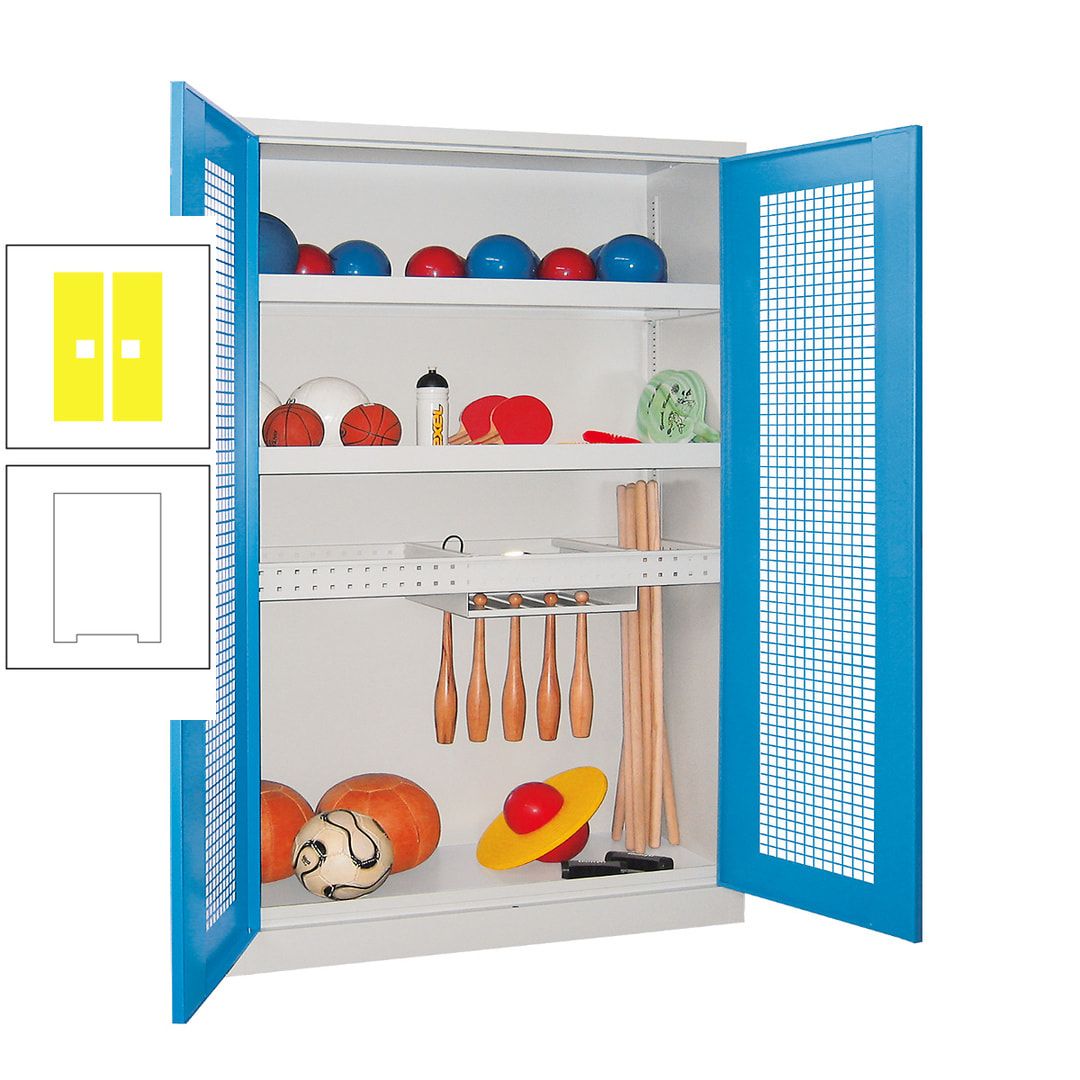 Sportschrank - Vollblechtüren - Variante 2 - 1.950x1.200x500 mm (HxBxT) - anthrazitgrau