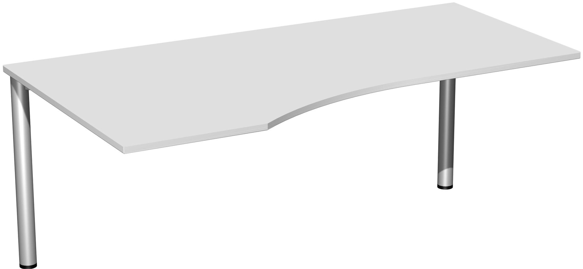 Eckschreibtisch - Ecke links - 4-Fuß Flex - 720 x 1.600 x 1.000 mm (HxBxT) - Gestell anthrazit - Ahorn