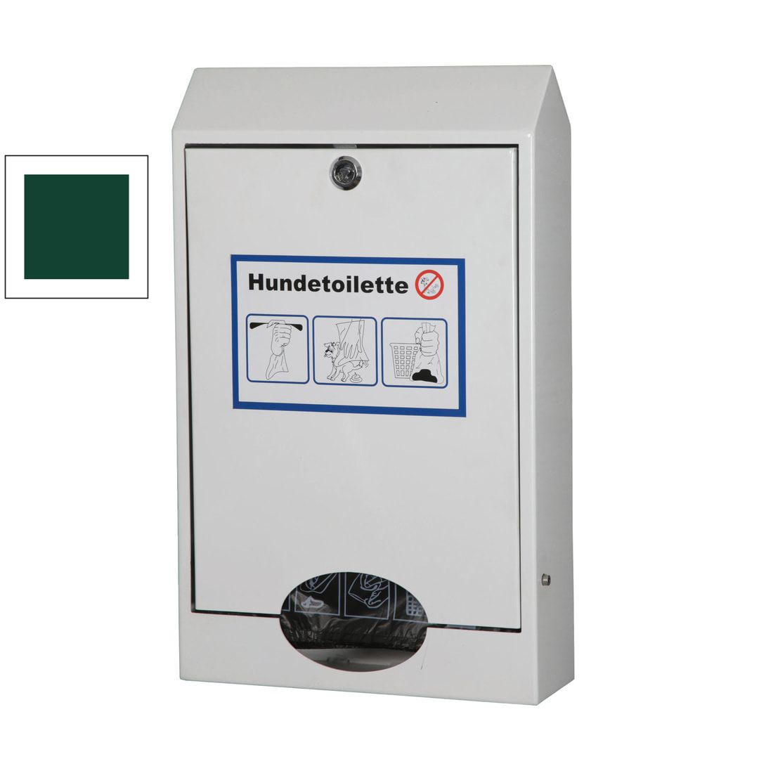 Hundetoilette - für 1.000 Beutel - Wand- oder Pfostenbefestigung - anthrazitgrau