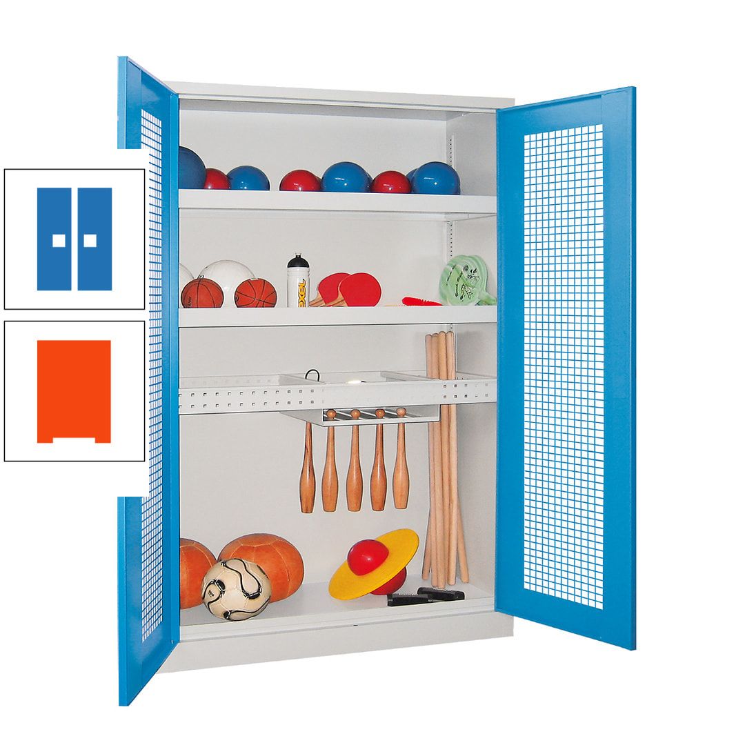 Sportschrank - Vollblechtüren - Variante 2 - 1.950x1.200x500 mm (HxBxT) - anthrazitgrau