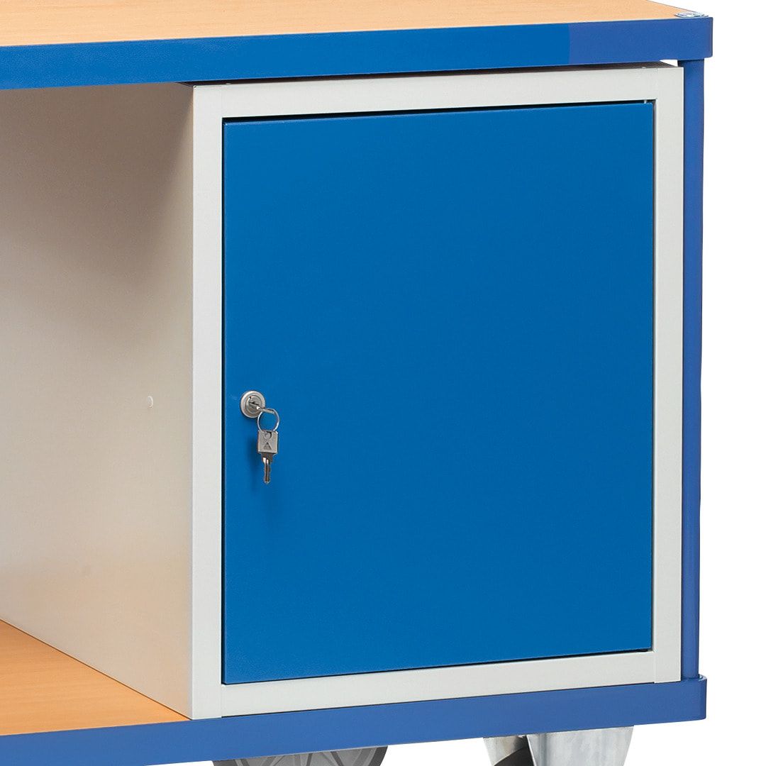 Fetra - Werkstattwagen - Tragkraft 600 kg - Ladefläche 700 x 1.050 mm (BxT) - 1 Schrank