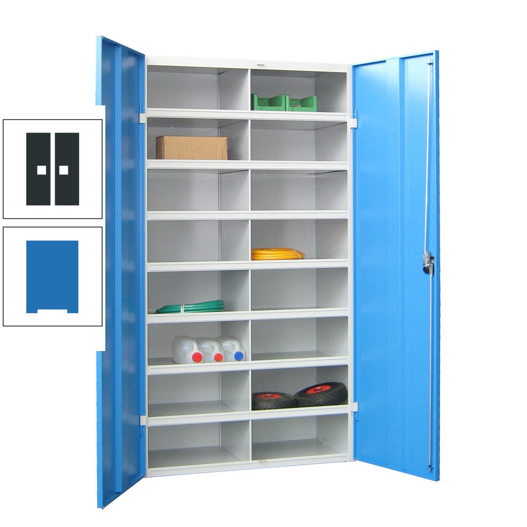 Aktenschrank - Fächerschrank - Sortierstation - 16 Fächer - Büroschrank - Dokumentenablage - 1.800 x 1.000 x 530 mm (HxBxT) - anthrazitgrau